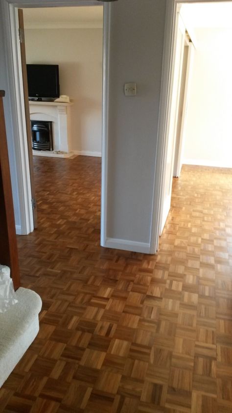 Bedroom With Parquet Floor, Finger Parquet Flooring, 1960s Flooring, Renovation Parquet, Lounge Interior, Retro Apartment, Floor Sanding, Floor Restoration, Parquet Floor