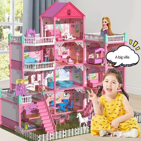 Barbie Home, Miniature Building, Doll House Furniture, Diy Dollhouse Furniture Easy, Big House, Barbie House, Diy Dollhouse Furniture, House Furniture, Big Houses