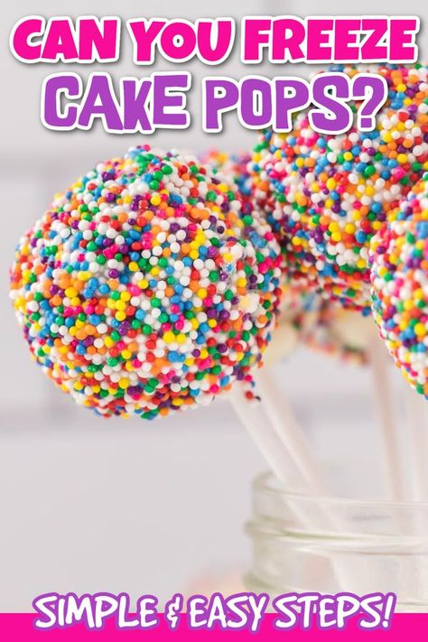 Freeze Cake Pops, Cake Pops With Sprinkles, Freeze Cake, Frozen Cake Pops, Starbucks Cake, Cookie Recipes For Kids, Christmas Cakes Easy, Pops Cake, Make Birthday Cake