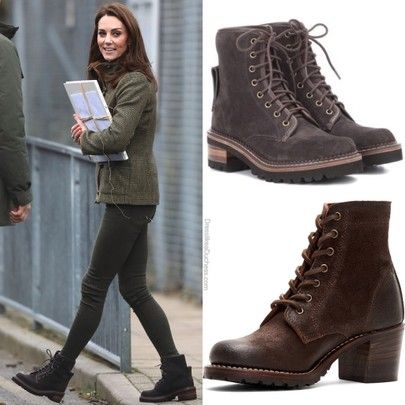 Kate Middleton Chloe boot dupe #combatboots #boots #laceup #fall #fallboots #shoes http://liketk.it/301Q6 #liketkit @liketoknow.it #LTKeurope #LTKshoecrush Brown Leather Lace Up Boots Women, Boots With Laces Outfits, Womens Lace Up Boots Outfits, Military Boots Outfit Womens, Laced Boots Outfit, Brown Lace Up Boots Outfit, Combat Boot Outfits Spring, Mid Boots Outfit, Army Boots Outfit