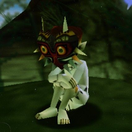 Majoras Mask Gif, Majoras Mask Pfp, Majoras Mask Aesthetic, Creepy Games, Low Poly Character, Mask Aesthetic, Nostalgia Core, Polygon Art, Majoras Mask