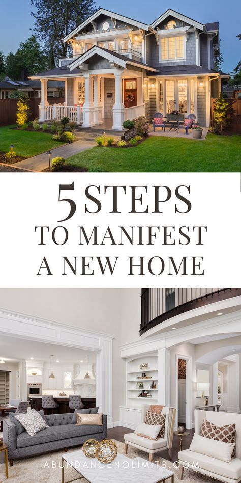 Do you want to manifest a house fast? Wanted to learn how to manifest dream house with the Law of Attraction? Since 2012, I have successfully used the Law of Attraction to buy and sell houses. Every time I move, I manifest a better house. Click here to learn my tips about manifestation for a house, scripting manifestation, affirmations, and tips like the 369 manifestation method. This is perfect for anyone who looking to learn the secret of the law of attraction. Manifest Dream Home Affirmations, How To Manifest A House Fast, Manifest New Home Affirmations, Mantra For New Home, House Manifestation Affirmations, How To Manifest Your Dream House, How To Manifest A New House, House Manifestation Spell, Home Vision Board House