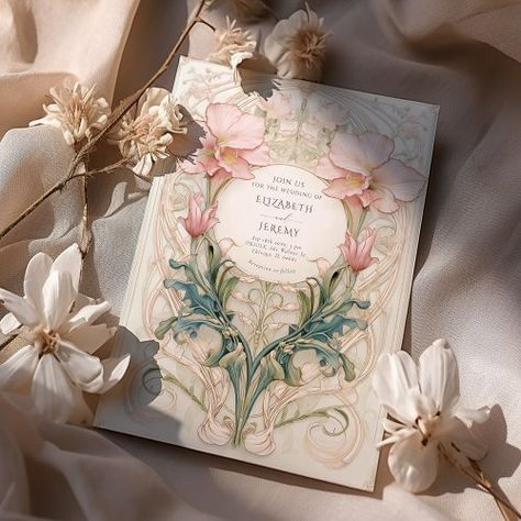 $4.55 | Royal Victorian Wedding Whimsical Floral Ornaments | Wedding Invitations | victorian style wedding invites, muted sage green invitations, dusty rose wedding stationery, golden frame floral design, whimsical vintage wedding cards, royal inspired wedding invitations, elegant blush pink invites, classic romance wedding theme, timeless elegance bridal stationery, luxurious floral wedding invitations Muted Sage Green, Victorian Style Wedding, Muted Sage, Elegant Wedding Invitation Card, Green Invitations, Vintage Wedding Cards, Wedding Whimsical, Elegance Wedding, Floral Ornaments