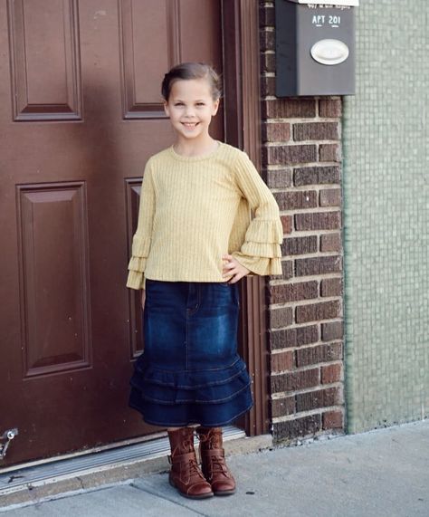 Klassy Girl Boutique on Instagram: “Hey mama!! Did you know our denim styles comes in children's sizes as well!?💗 We added a link in our stories!” Girls Denim Skirts, Hey Mama, Girls Boutique, Denim Fashion, Denim Skirt, Did You Know, Leather Skirt, Boutique, On Instagram