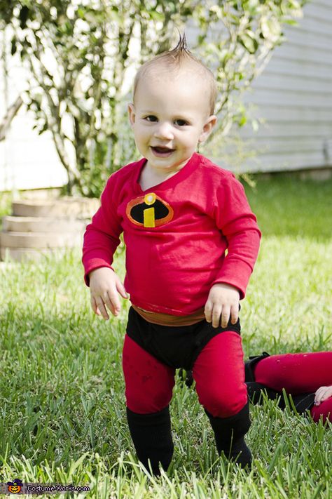 The perfect little Jack Jack!!!, The Incredibles Family Costume Jack Jack Costume, Costume Works, Boy Halloween Costumes, Jack And Jack, Family Costumes, Family Halloween Costumes, Family Halloween, First Halloween, Red Shirt