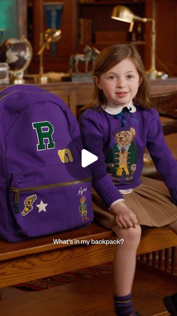 Polo Ralph Lauren on Instagram: "Head back-to-school with a backpack full of #PoloRLStyle must-haves.  Discover the latest #RLKids collection via the link in bio.  #PoloRalphLauren #BackToSchool" Ralph Lauren Backpack, Ralph Lauren Leather Shoulder Bag With Removable Pouch, Ralph Lauren Polo Id Bag, Ralph Lauren Teddy Bear Bag, Classic Ralph Lauren Bags With Gold-tone Hardware, What's In My Backpack, Polo Ralph, Must Haves, Polo Ralph Lauren