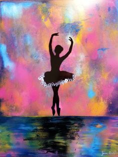 <3 No Brush Painting Ideas, Ballet Painting Acrylic, Spraypaint Art Ideas, Brush Spray Painting, Spray Painting Ideas, Spray Paint Art Ideas, Spray Paint Ideas, Ballerina Art, Dancers Art