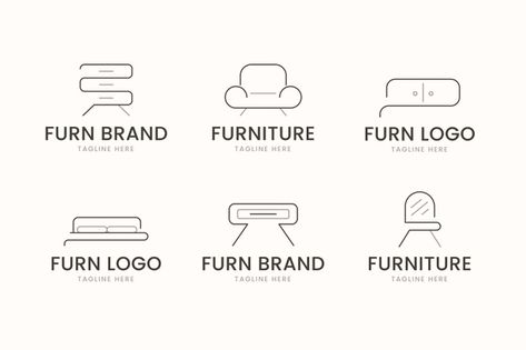 Furniture Logo Design Ideas, Furniture Brand Identity, Furniture Store Logo, Verbs For Kids, Furniture Icon, Minimal Logos Inspiration, U Logo, Different Furniture, Logo Light