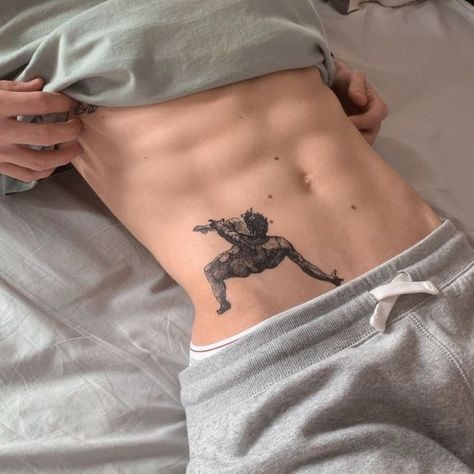 Abdomen Tattoo, Icarus Tattoo, Under Chest Tattoo, Ab Tattoo, Clever Tattoos, Tattoo Inspiration Men, Back Tattoos For Guys, Chest Tattoo Men, Greek Tattoos