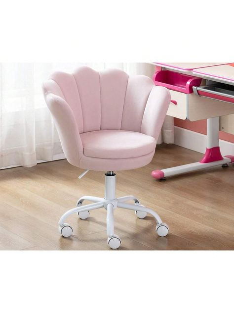 Cute Kids Desk Chair,Velvet Bedroom Chair Adjustable Child Computer Chair Swivel Shell Vanity Chairs For Girls Bedroom/Study Room, Light PinkI discovered amazing products on SHEIN.com, come check them out! Girls Desk Chairs, Velvet Bedroom Chair, Kids Study Chair, Velvet Bedroom, Girl Desk, Bedroom Study Room, Kids Desk, Chair Swivel, Kids Desk Chair