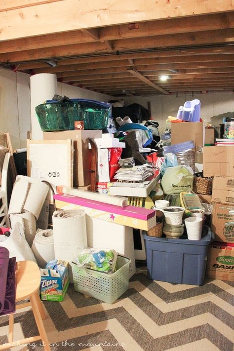 Because sometimes you can't just get rid of everything, I'm sharing our process for decluttering and organizing basement storage using the #KonMari Method, so you'll have the tools to take on your own storage. #konmarimethod #sparkingjoy #organizing #cleaning #declutter #organize Organize Basement Clutter, Organizing Ideas For Basement, How To Organize Your Basement, Organizing An Unfinished Basement, Storage Basement Ideas, Basement Cleaning And Organizing, Organizing Basement Unfinished, Organize Basement Unfinished, Unfinished Basement Storage Organization