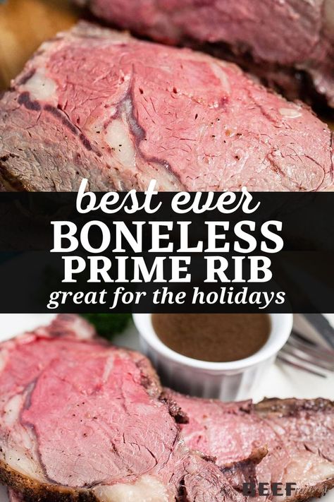 Garlic Butter Prime Rib Recipe, Boneless Prime Rib Recipe, Cooking Prime Rib Roast, Boneless Prime Rib Roast, Christmas Beef, Leftover Prime Rib, Prime Rib Roast Recipe, Ribeye Roast, Cooking Prime Rib