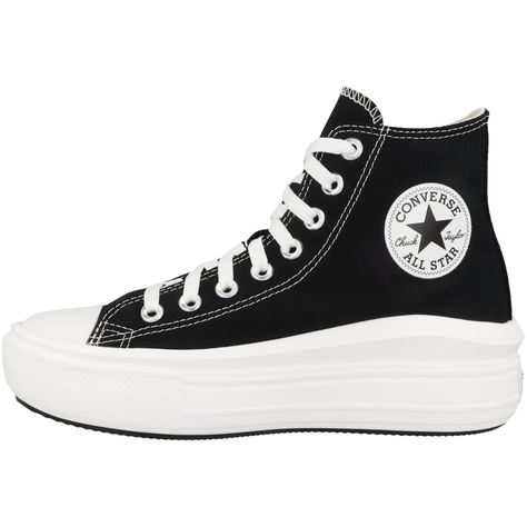 PRICES MAY VARY. Converse Womens Shoes Fashion Shoes Black/White Leather & Rubber Converse Chuck Taylor All Star Move Platform Hi Womens Shoes Size 6, Color: Black/White Chuck Taylor All Star Move, Silhouette Canvas, Converse Shoes Womens, Black Converse, Platform Sneaker, Converse Chuck Taylor All Star, Womens Converse, Chuck Taylor All Star, Fashion Sneakers