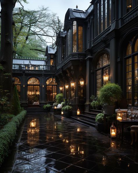 Black Mansion, Dark Home Decor, Dark Home, Fantasy House, Mansions Luxury, Dream House Interior, Gothic House, Dream House Exterior, Dream House Decor