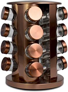 Best Spice Rack, Black And Copper Kitchen, Spices Storage, Kitchen Spice Storage, Revolving Spice Rack, Copper Home Accessories, Rose Gold Rooms, Countertop Spice Rack, Copper Bedroom