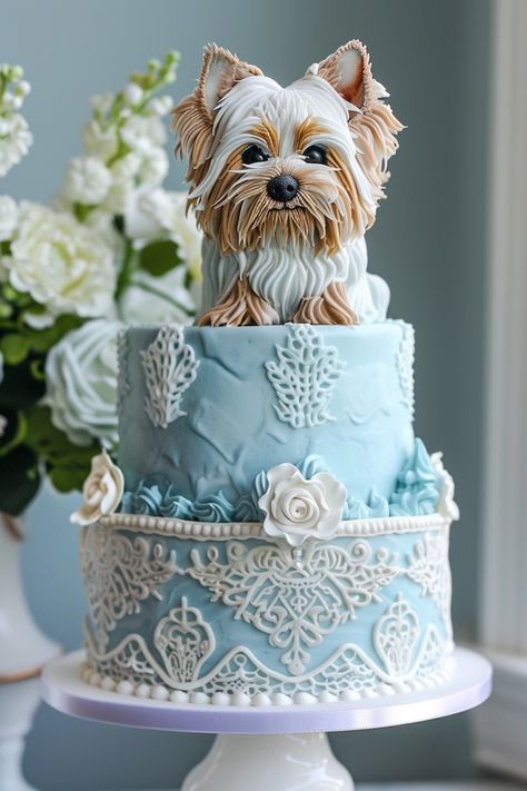 Delightful Yorkshire Terrier Cake Designs for a Paw-some Party Dog Birthday Cake, Dog Cakes, Easter Cake, Dog Cake, Brownie Cake, Easter Cakes, Pet Treats, Dog Birthday, Animal Birthday