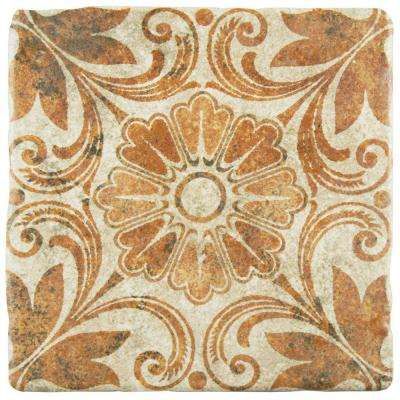 Costa Arena Decor Dahlia 7-3/4 in. x 7-3/4 in. Ceramic Floor and Wall Tile (11.5 sq. ft. / case) Wall Tile Texture, Tile Texture, Floor Trim, Merola Tile, Spanish Tile, Casa Exterior, House Tiles, Tiles Texture, Ceramic Floor