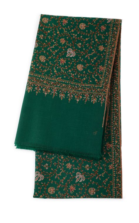 Handloomed Sozni Shawl by KASHMIR LOOM Now Available on Moda Operandi Kashmiri Shawls, Cashmere Color, Mehndi Designs For Fingers, Cashmere Shawl, Boutique Dress Designs, Pashmina Shawl, Hand Loom, Mehndi Designs, Moda Operandi