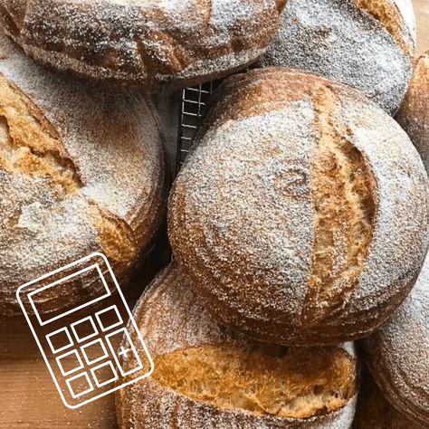 How to Make a Big Batch of Sourdough Bread (Calculator) Big Batch Sourdough Bread, Double Batch Sourdough Bread, Large Batch Sourdough Bread, Micro Bakery, Sour Dough, Sourdough Baking, Sourdough Bread Recipe, Loaf Recipes, Sourdough Recipes