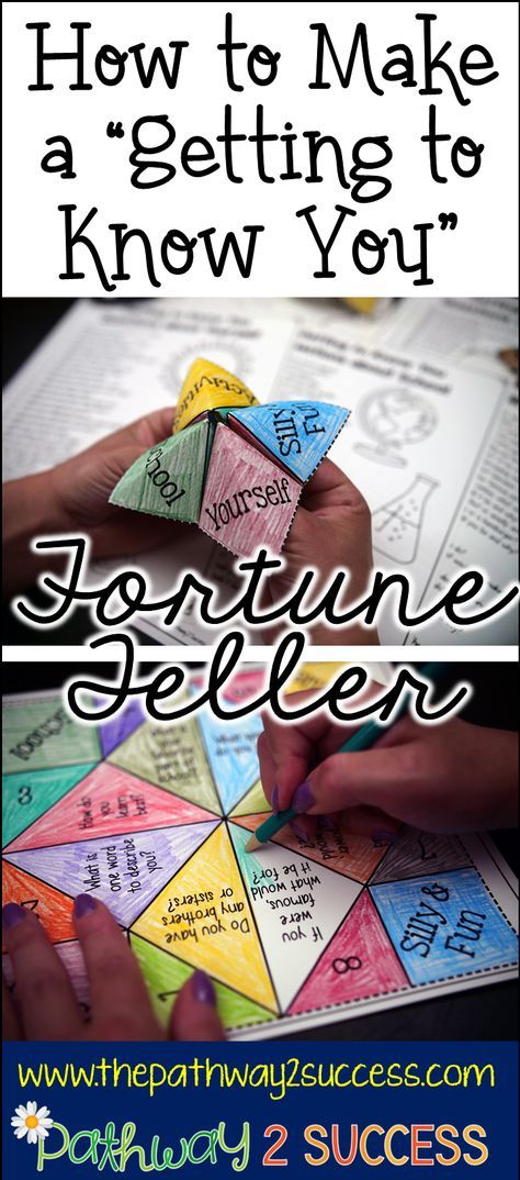 How to make a getting to know you fortune teller craft and activity for kids and young adults #pathway2success Therapeutic Crafts, Substitute Ideas, Icebreaker Games, Activity Day Girls, Fortune Tellers, Get To Know You Activities, Primary Activities, Activities For Teens, Fun Math Games