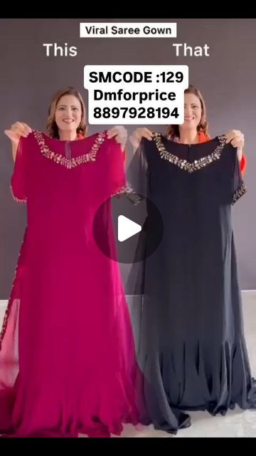 Gown Saree, Embroidery Gown, Saree Gown, Saree Design, Thread Embroidery, Saree Designs, Beautiful Colors, Soft Fabrics, Quality Fabric