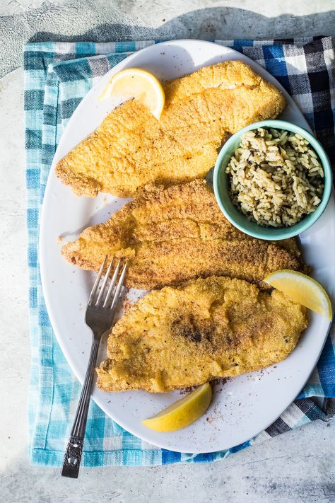 Enjoy an easy and delicious southern fish fry for dinner with this pan fried catfish recipe. Catfish filets are soaked in milk then dredged in cornmeal. Foodness Gracious #panfriedfish #fishfry #catfishfilet Southern Fish Fry, Pan Fried Catfish, Fried Catfish Recipe, Catfish Fillets, Fried Catfish Recipes, Catfish Recipe, Quick Family Dinners, Catfish Recipes, Sauteed Greens