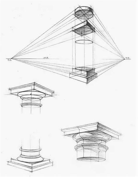 Architecture Drawing Sketchbooks, Drawing Architecture, Perspective Drawing Architecture, Architecture Drawing Plan, Perspective Drawing Lessons, Architecture Sketchbook, Interior Design Sketches, Architecture Design Sketch, Architecture Design Drawing