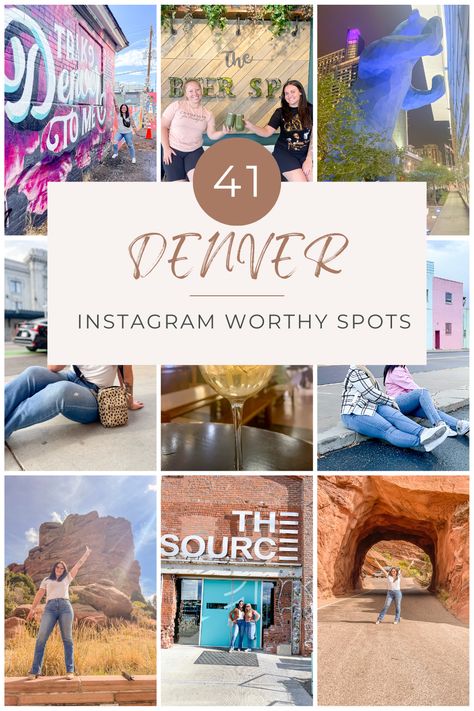 41 of the best photo spots in Denver Denver Picture Ideas, Denver Photo Shoot Locations, Downtown Denver Photoshoot, Denver Instagram Spots, Baecation Ideas, Denver Photoshoot, Colorado Photoshoot, Denver Trip, Denver Vacation