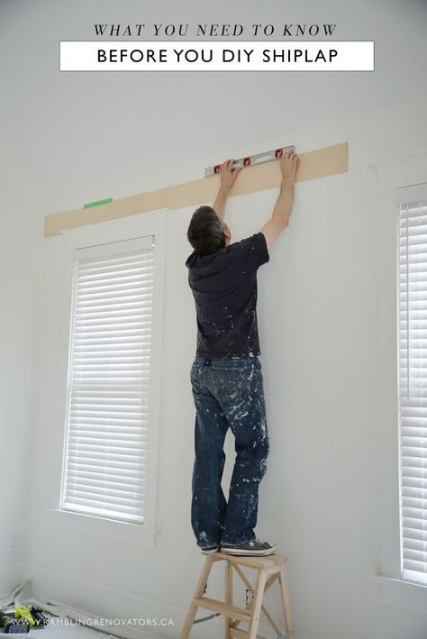 DIY plywood shiplap installation. How to shiplap around doors and windows. Shiplap cost. What you need to know before you DIY a shiplap wall. Shiplap Diy, Wall Shiplap, Trim Moulding, Shiplap Wall, Diy Shiplap, Faux Shiplap, Rental House, Texture Inspiration, Architecture 3d