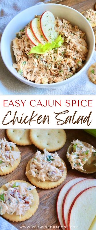 Cajun Chicken Salad Sandwich, Cold Easy Lunches For Work, Chicken Salad Dip Recipe, Cajun Chicken Salad Recipe, Unique Chicken Salad Recipes, Canned Chicken Lunch, Smoked Chicken Salad Recipe, Different Chicken Salad, Easy Canned Chicken Salad