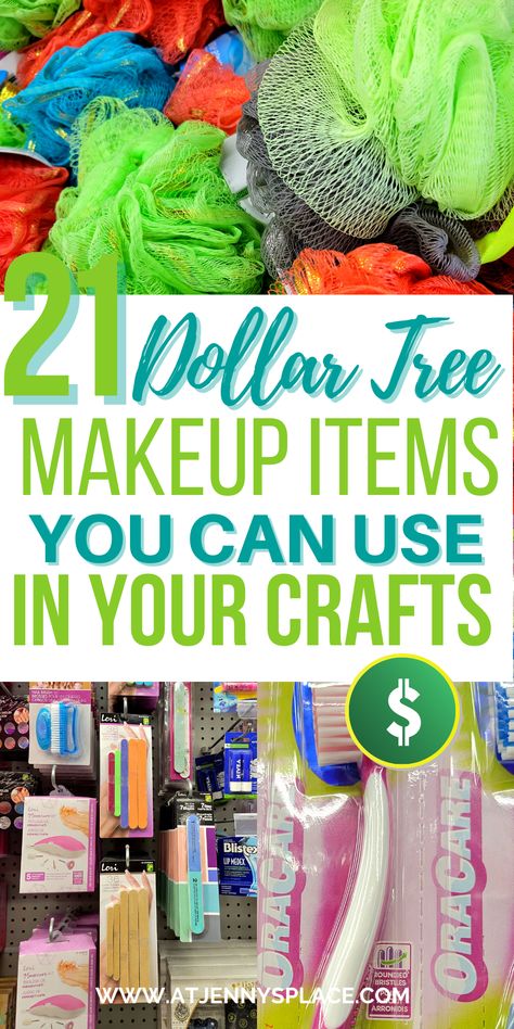 Dollar Tree Crafts Diy Projects Simple, Diy Craft Supplies, Dollar Tree Beauty, Makeup Organizing Hacks, Dollar Tree Makeup, Free Craft Supplies, Cheap Craft Supplies, Freebie Websites, Bulk Craft Supplies