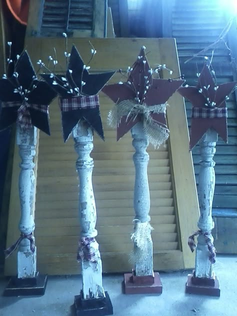 Spindle Crafts, Primitive Star, Christmas Wood Crafts, Craft Show Ideas, Primitive Crafts, Country Crafts, Primitive Christmas, Christmas Wood, Craft Sale