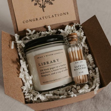 Jw Candle Gifts, Realtor Candle Gift, Stationary Set Gift, Holiday Gifts For Clients Business, Candle Vessels Ideas, Honey Scented Candle, Candle Inventory Storage, Candle Making Room Organization, Candle And Matches Gift