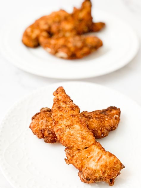 Copycat Chick-Fil-A Chicken Strips You Can Make In 30 Minutes 🐔 Recipe made in collaboration with @probablyinthekitchen! Chik Fil A Chicken Tender Recipes, Chicken Tenders Recipes Chic Fil A, Krispy Krunchy Chicken Copycat Recipe, Best Chicken Strips Recipe, Chick Fil A Tenders Recipe, Chick Fil A Chicken Strips Recipe, Chick Fil A Chicken Tenders Recipe, Chick Fil A Copycat Recipes, Chick Fil A Chicken Recipe