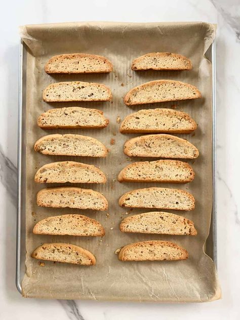 Walnut Biscotti - Little Nonni Pecan Biscotti Recipe, Pecan Biscotti, Walnut Biscotti, Homemade Biscotti, Biscotti Recipes, Pantry Recipe, Almond Biscotti Recipe, Butter Pecan Ice Cream, Sicilian Style