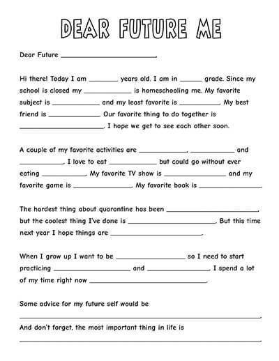 Pin on pandemic Time Capsule Worksheet, Time Capsule Craft, Class Time Capsule Ideas, Time Capsule Box Ideas Diy, What To Put In A Time Capsule, Things To Put In A Time Capsule, Time Capsule Ideas What To Put In A, Letter To Future Self Ideas, Future Self Letters