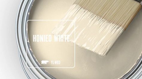 HONIED WHITE YL-W03 | Behr Paint Colors Honied White Behr Paint, Behr Paint Colors Boho, Behr Warm Neutral Paint Colors, Behr Cream Paint Colors, Behr Warm White Paint Colors, White Behr Paint Colors, Honied White, White Behr Paint, Warm Neutral Paint Colors