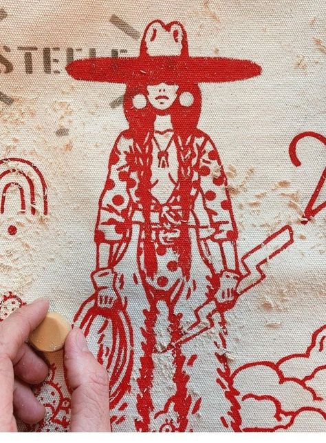 Cowgirl Tattoos, Gesso On Canvas, Western Artwork, Western Tattoos, Arte Folk, Wilde Westen, Cowboy Art, Mascot Logo, American Traditional Tattoo