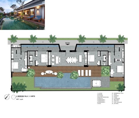 Resort Design Plan, Bedroom Beach House, Bali Hotel, Pool House Plans, Bali House, Beachfront House, Bali Villa, Seminyak Bali, Beach House Plans