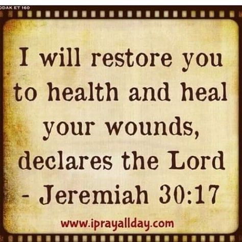 Healing Scriptures, Prayers For Healing, Prayer Scriptures, Faith Prayer, Inspirational Prayers, Biblical Quotes, Bible Prayers, Favorite Bible Verses, Bible Encouragement