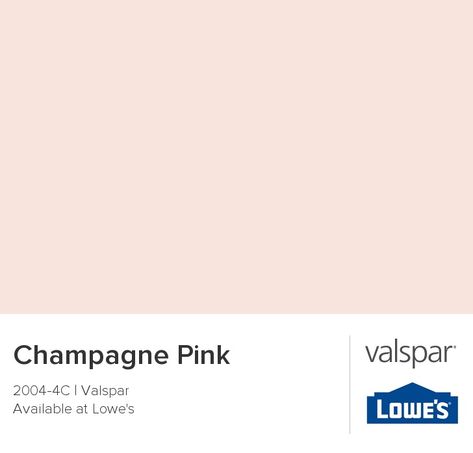 Blush Pink Paint, Light Pink Paint, Valspar Paint Colors, Farm Light, Valspar Colors, Pink Paint Colors, House Paint Interior, Champagne Pink, Kid Rooms