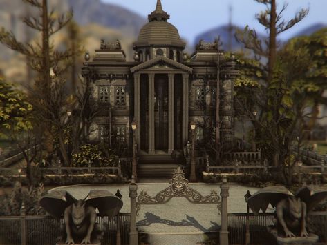 The Sims Resource - Haunted Vampire Palace Vampire Houses Sims 4, Sims 4 Goth Mansion, Sims4 Vampire House, Sims 4 Vampire Castle, Sims 4 Vampire Furniture, Sims 4 Spooky House, Sims Gothic House, Sims 4 Goth House Cc, Sims Vampire House