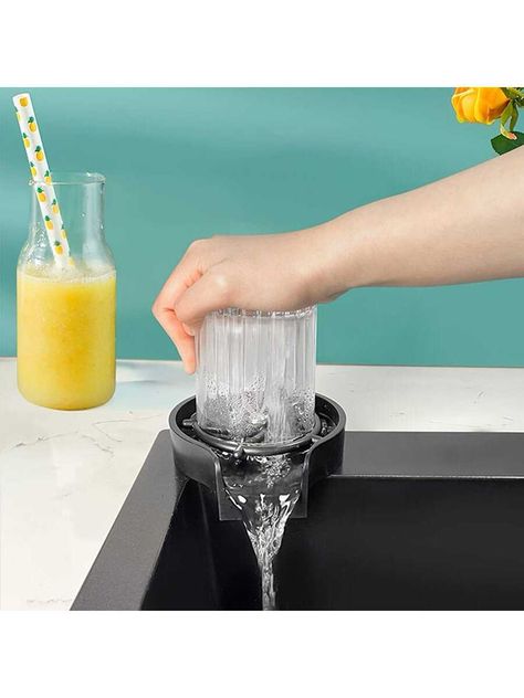 1pc Glass Rinser For Kitchen Sink Automatic Cup Rinser Bar Glass Rinser Bottle Washer Glass Cleaner Quick Rinser For Baby Bottle High-Pressure Metal Sprayer Faucet AccessoryI discovered amazing products on SHEIN.com, come check them out! Kitchen Sink Cleaner, Cup Rinser, Bar Countertops, Glass Rinser, Bottle Washer, Commercial Dishwasher, Towel Holder Bathroom, Faucet Accessories, Clean Sink