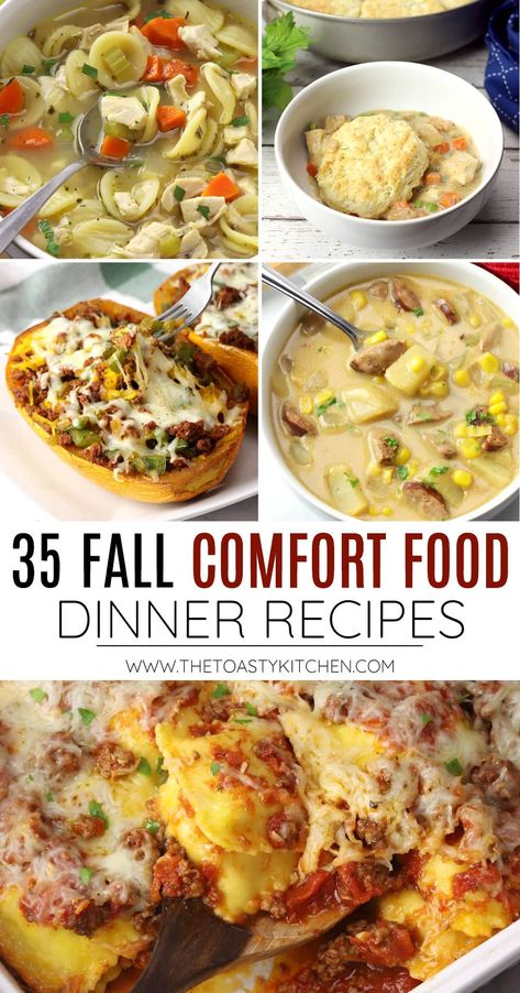 Healthy Fall Comfort Meals, The Kitchen Recipes, Fall Casseroles Dinners, Fall Comfort Food Dinners, Fall Casseroles Comfort Foods, Fall Inspired Meals, Soft Food Recipes For Dinner, Fall Cooking Aesthetic, Fall Comfort Food Recipes