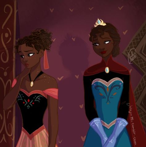 What Frozen’s Anna and Elsa would look like if they were black (PHOTOS) – SheKnows Black Disney Princess, Art Black Love, Blk Art, Disney Swag, American Clipart, Frozen Characters, Disney Fanart, Afrikaanse Kunst, Flynn Rider