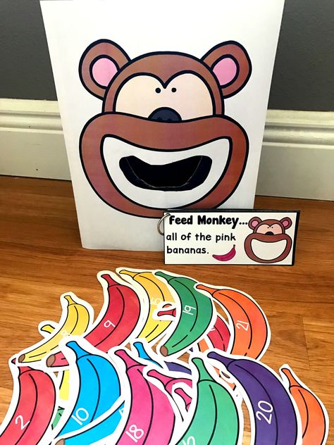 Sensory Bin Activities: Feed Monkey Activities Monkey Activities, Jungle Theme Activities, Zoo Activities Preschool, Sensory Bin Activities, Zoo Animals Preschool, Zoo Animal Activities, Preschool Jungle, Jungle Activities, Zoo Preschool