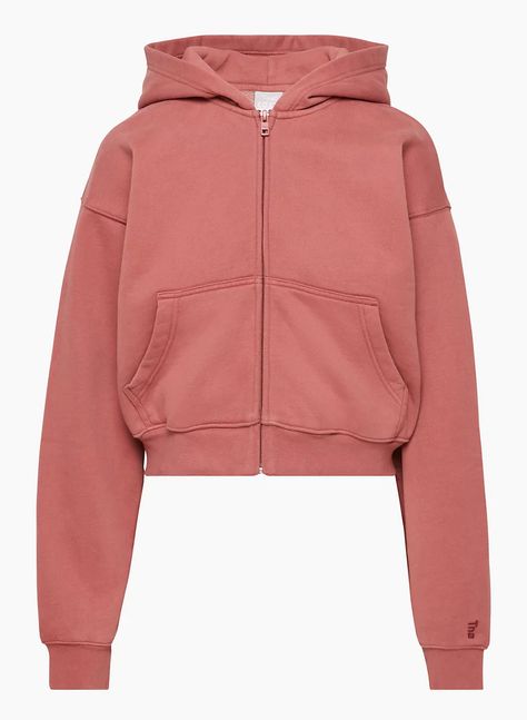 Tna Cozy Fleece Boyfriend Boxy Zip Hoodie - Gd Red Argil Pilates Clothes, Everyday Luxury, Cargo Skirt, Cool Hoodies, Everyday Luxuries, Accessories Jacket, Cropped Sweater, Clothing And Accessories, Fleece Hoodie