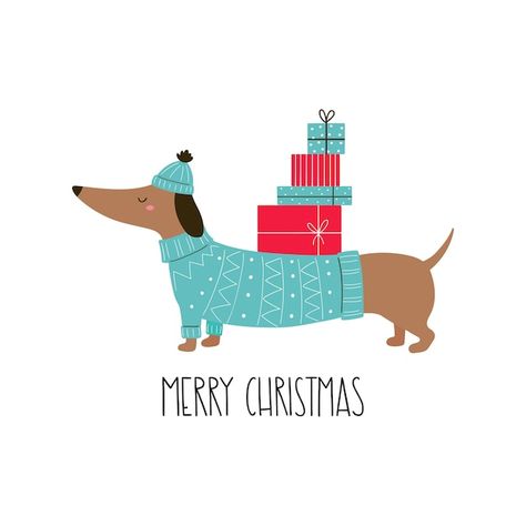 Dachshund Christmas Cards, Free Printable Christmas Cards, Dachshund Through The Snow, Snow Dog, Leather Coaster, Dog Christmas Card, Media Branding, Christmas Card Art, Dachshund Christmas