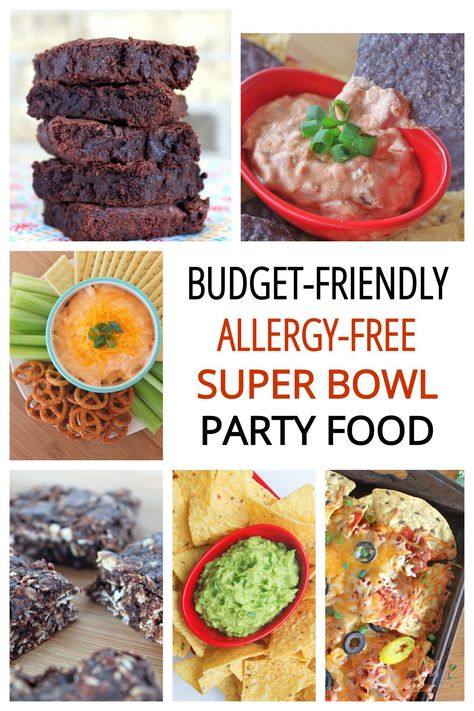 Allergy-Friendly, Budget-Friendly Super Bowl Party Snacks - Are you hosting or attending a Super Bowl party and need some allergy-friendly snack ideas that won't break the bank? We compiled the perfect list of party food for you. From CheapskateCook.com #superbowl #partyfood #allergyfree Allergy Free Party Food, Allergen Friendly Party Food, Dairy Free Super Bowl Food, Allergy Friendly Party Food, Dairy Free Football Party Food, Dairy Free Birthday Party Food, Dairy Free Party Food, Ground Turkey Healthy Recipes, Recipes With Ground Turkey Healthy