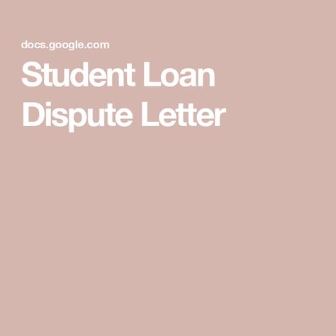 Student Loan Dispute Letter Letter To Students, Number Date, Organized Life, Full Name, Student Loan Debt, City State, Student Loans, Life Organization, Zip Code